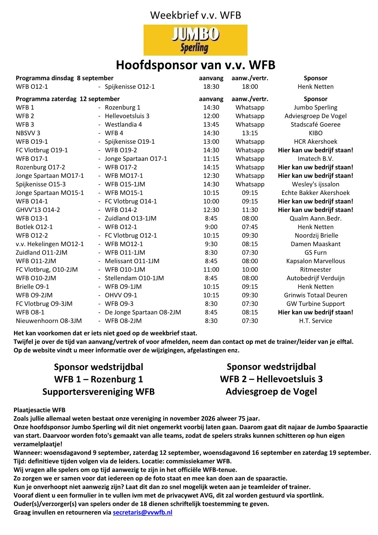 Weekbrief 12 september