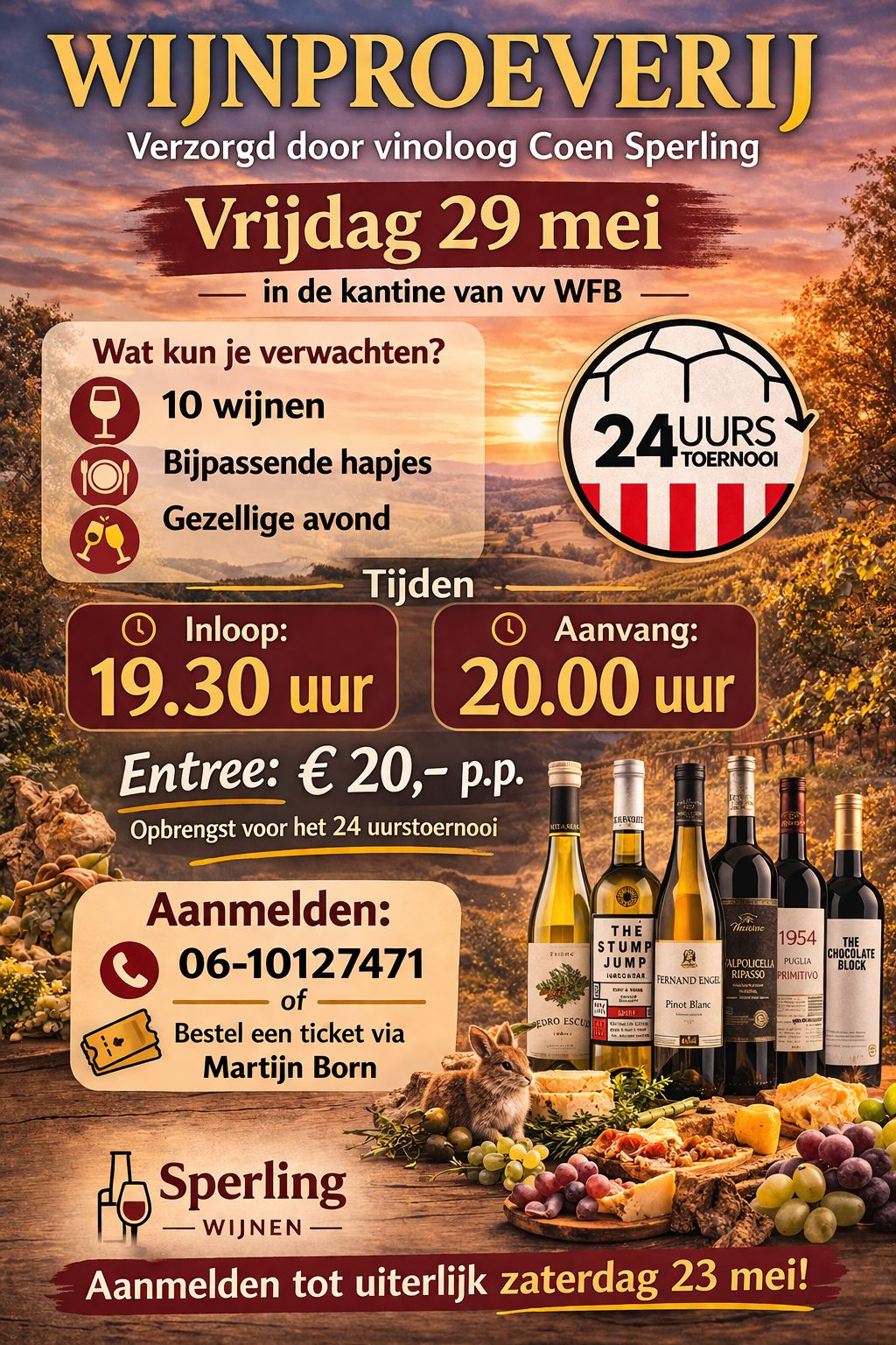 Wijnproeverij bij WFB