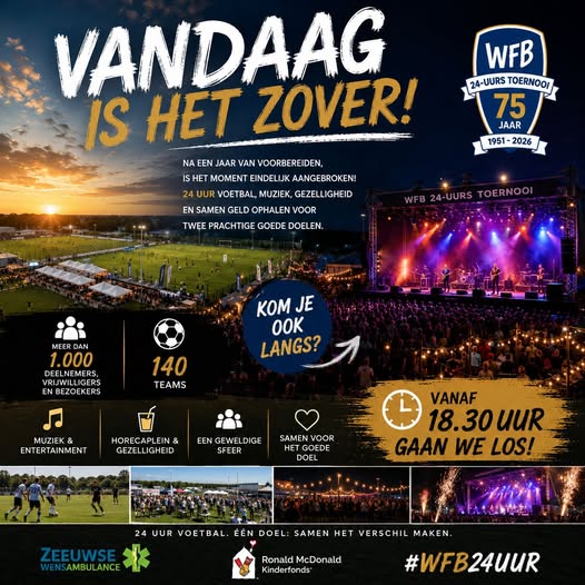 Vandaag start 24 uurstoernooi!
